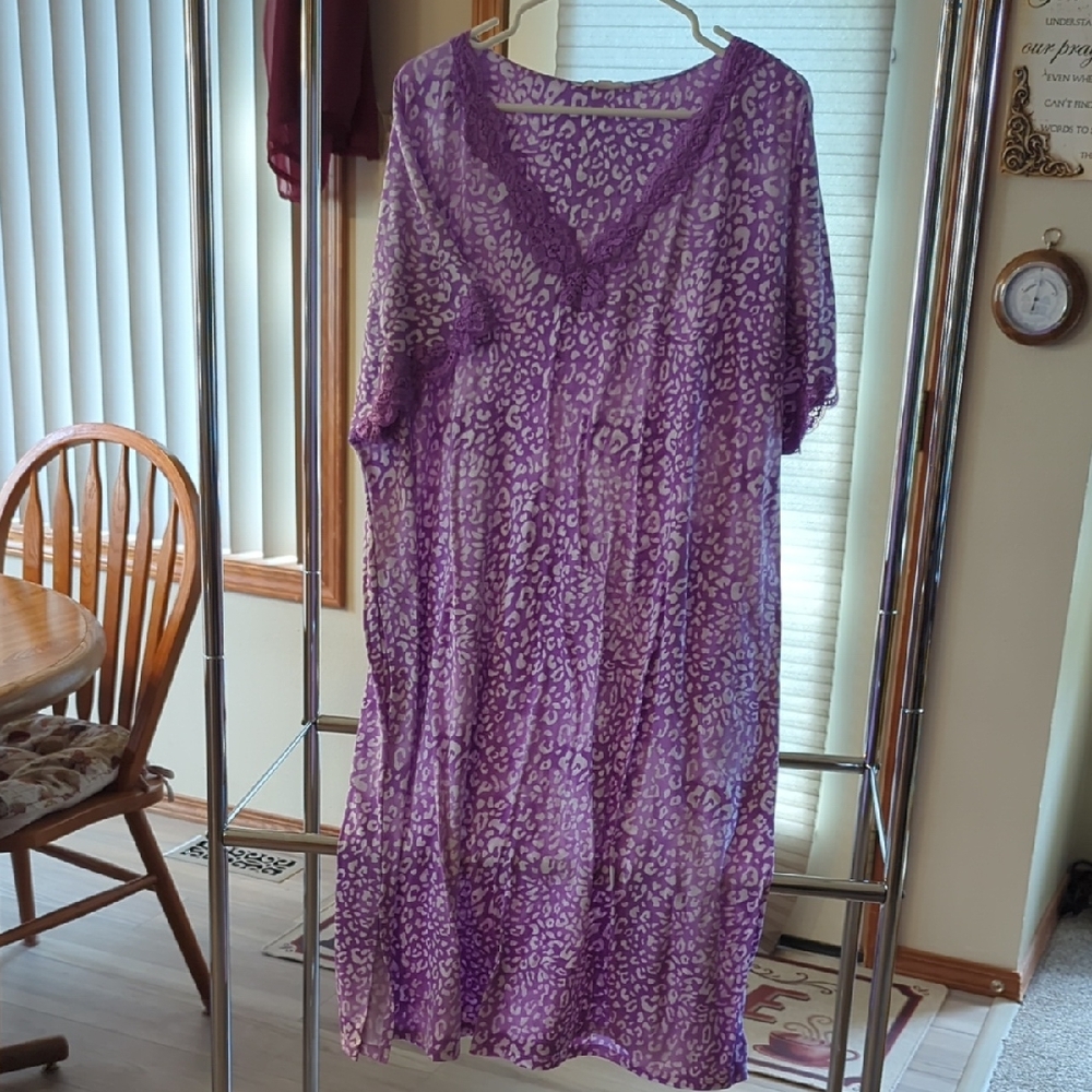Secret Treasures Lavender Leopard Print Lingerie